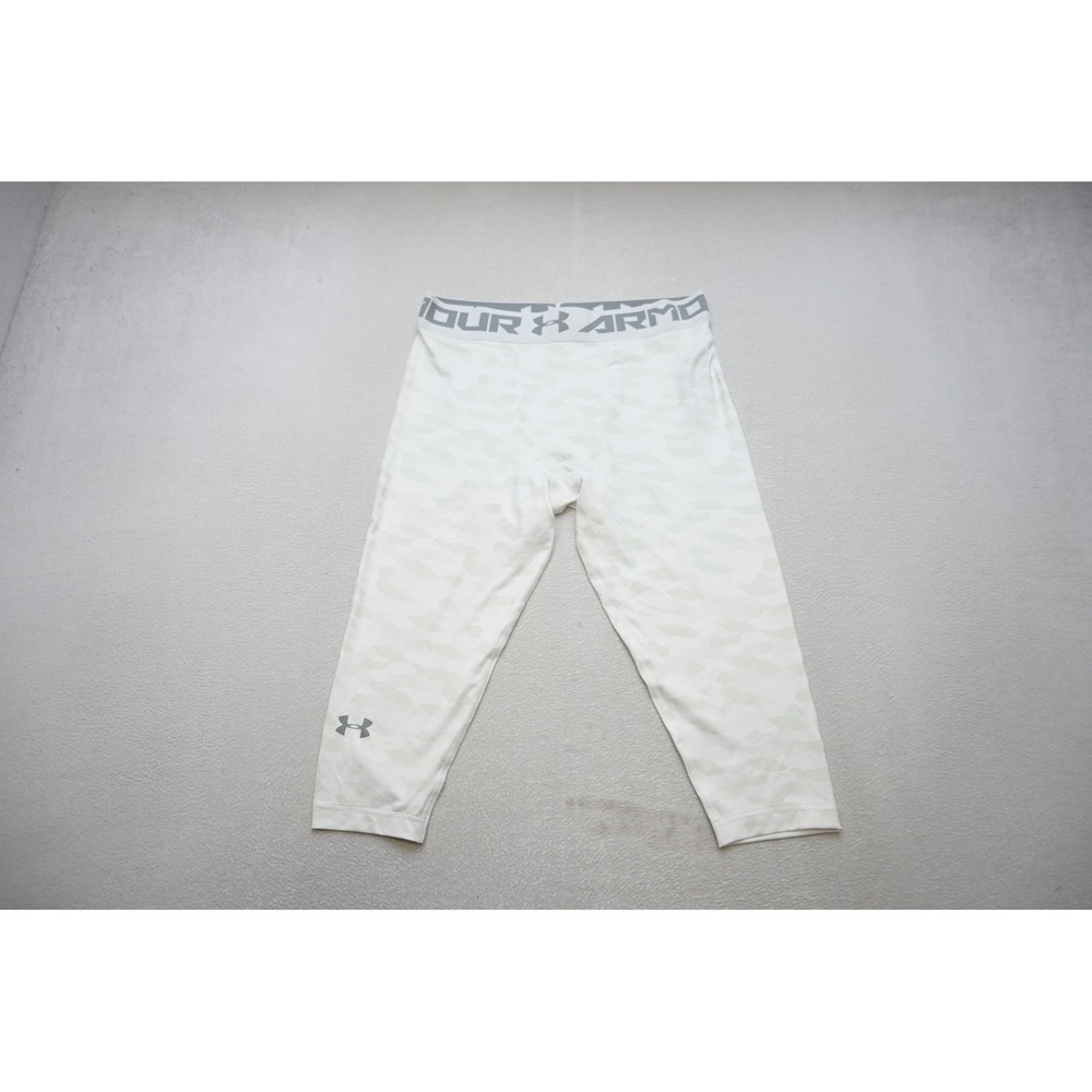 Under Armour Compression Pants Men XL White Camo 3/4 Length New With Tags